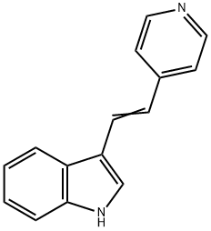 3-[2-(4-吡啶基)乙烯基]-1H-吲哚 结构式