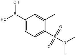 (4-(N,N-二甲基氨磺酰基)-3-甲基苯基)硼酸 结构式