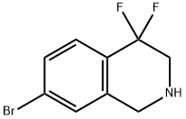 7-BROMO-4,4-DIFLUORO-1,2,3,4-TETRAHYDROISOQUINOLINE 结构式