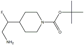 tert-butyl 4-(2-amino-1-fluoroethyl)piperidine-1-carboxylate 结构式