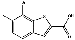 7-溴-6-氟苯并噻吩-2-甲酸 结构式