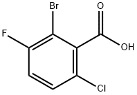 2-溴-6-氯-3-氟苯甲酸 结构式