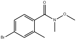 4-溴-N-甲氧基-N,2-二甲基苯甲酰胺 结构式