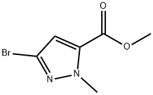 1H-Pyrazole-5-carboxylic acid, 3-bromo-1-methyl-, methyl ester 结构式