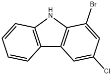 1-溴-3-氯咔唑 结构式
