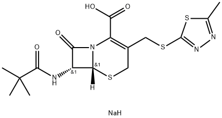 头孢唑林杂质B钠盐 结构式