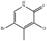 5-Bromo-3-chloro-4-methylpyridin-2-ol 结构式