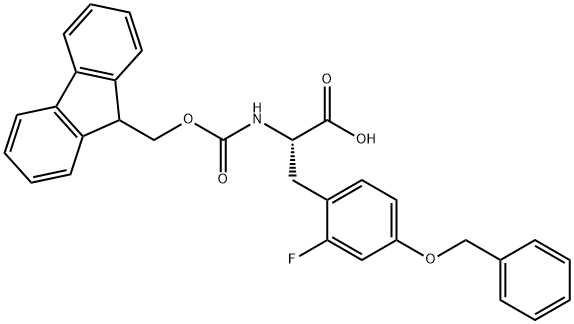 (S)-3-[4-(苄基氧基)-2-氟苯基]-2-(FMOC-氨基)丙酸 结构式