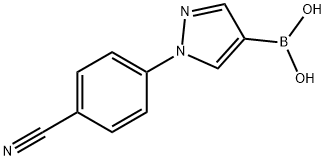 1-(4-Cyanophenyl)-1H-pyrazole-4-boronic acid 结构式