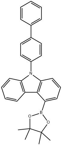 联苯基咔唑硼酸频哪醇酯 结构式