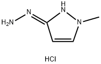 3-亚肼基-1-甲基-2,3-二氢-1H-吡唑(盐酸盐) 结构式