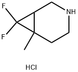 7,7-difluoro-6-methyl-3-azabicyclo[4.1.0]heptane hydrochloride 结构式