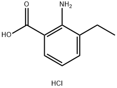 2-氨基-3-乙基苯甲酸盐酸 结构式