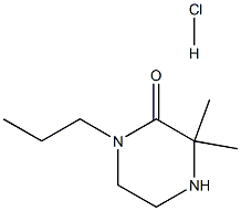 3,3-二甲基-1-丙基哌嗪-2-酮盐酸 结构式