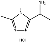 1-(5-甲基-4H-1,2,4-三唑-3-基)乙烷-1-胺盐酸 结构式