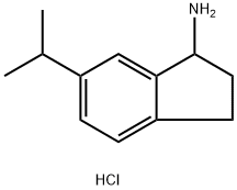 6-(丙烷-2-基)-2,3-二氢-1H-茚-1-胺盐酸 结构式