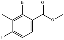 2-溴-4-氟-3-甲基苯甲酸甲酯 结构式
