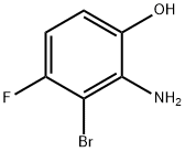 2-氨基-3-溴-4-氟苯酚 结构式