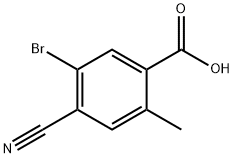 5-Bromo-4-cyano-2-methylbenzoic acid 结构式