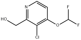 (3-chloro-4-(difluoromethoxy)pyridin-2-yl)methanol 结构式