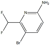 5-溴-6-(二氟甲基)吡啶-2-胺 结构式