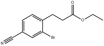 3-(2-溴-4-氰基苯基) -丙酸 结构式