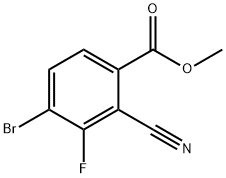 4-溴-2-氰基-3-氟苯甲酸甲酯 结构式