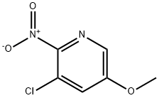 3-氯-5-甲氧基-2-硝基吡啶 结构式