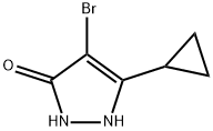 4-溴-3-环丙基-1H-吡唑-5-醇 结构式