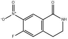 6-氟-7-硝基-3,4-二氢异喹啉-1(2H)-酮 结构式