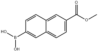 (6-(甲氧基羰基)萘-2-基)硼酸 结构式