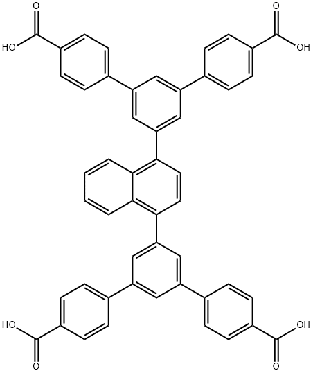 5',5''''-(naphthalene-1,4-diyl)bis(([1,1':3',1''-terphenyl]-4,4''-dicarboxylic acid)) 结构式