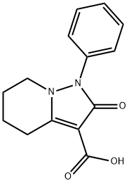 2-氧代-1-苯基-1,2,4,5,6,7-六氢吡唑并[1,5-A]吡啶-3-羧酸 结构式
