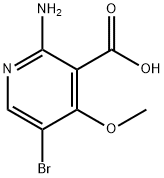 2-氨基-5-溴-4-甲氧基烟酸 结构式