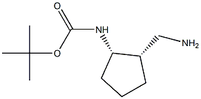 tert-butyl ((1S,2S)-2-(aminomethyl)cyclopentyl)carbamate 结构式