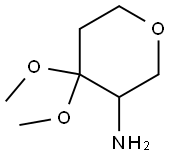 4,4-dimethoxytetrahydro-2H-pyran-3-amine 结构式