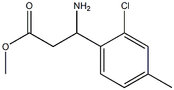 METHYL 3-AMINO-3-(2-CHLORO-4-METHYLPHENYL)PROPANOATE 结构式