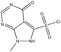 1-甲基-4-氧代-2,4-二氢-1H-吡唑并[3,4-D]嘧啶-3-磺酰氯 结构式