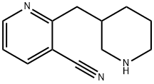 3-Pyridinecarbonitrile, 2-(3-piperidinylmethyl)- 结构式