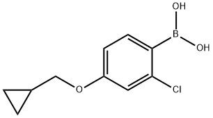 2-氯-4-(环丙基甲氧基)苯基硼酸 结构式