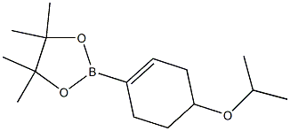 4,4,5,5-四甲基-2-[4-(丙-2-基氧基)环己-1-烯-1-基]-1,3,2-二氧硼杂环戊烷 结构式