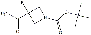 tert-butyl 3-carbamoyl-3-fluoroazetidine-1-carboxylate 结构式