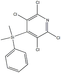 2,3,5,6-tetrachloro-4-[dimethyl(phenyl)silyl]pyridine 结构式