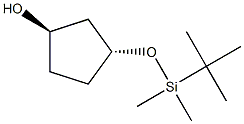 trans-3-[(tert-butyldimethylsilyl)oxy]cyclopentan-1-ol 结构式