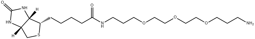 N-(13-amino-4,7,10-trioxatridecanyl)-D-biotinamide 结构式