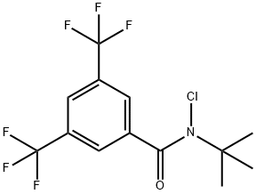 N-氯-N-(1,1-二甲基乙基)-3,5-二(三氟甲基) -苯甲酰胺 结构式