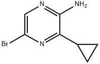 5-溴-3-环丙基吡嗪-2-胺 结构式