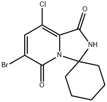 6'-溴-8'-氯-1'H-螺[环己烷-1,3'-咪唑并[1,5-A]吡啶] -1',5'(2'H)-二酮 结构式