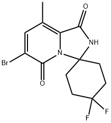 6'-溴-4,4-二氟-8'-甲基-2'H-螺[环己烷-1,3'-咪唑并[1,5-A]吡啶] -1',5'-二酮 结构式