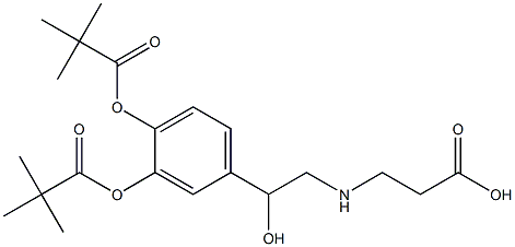 3-(2-(3,4-bis(pivaloyloxy)phenyl)-2-hydroxyethylaMino)propanoic acid 结构式